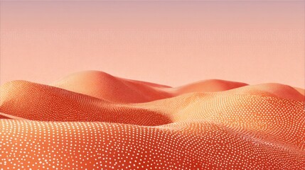 Poster - Contemplation of tranquility in an abstract landscape created with pointillism technique