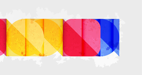 Aufkleber - Colorful abstract typography spells INDIA. Overlapping circles create letterforms, vibrant hues dominate design. Simple, modern aesthetic.