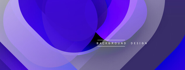 Leinwandbilder - Abstract purple layers create dynamic flow. Soft gradients blend, forming modern visual texture. Minimalist design evokes calm energy.