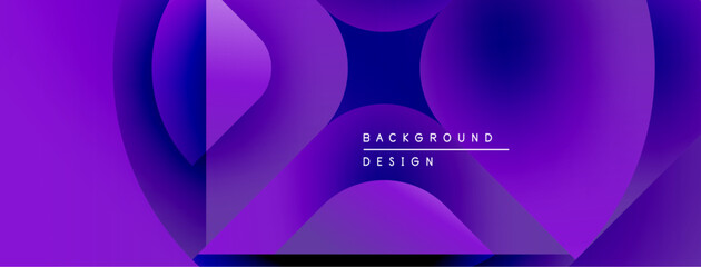 Aufkleber - Abstract purple background. Overlapping shapes create dynamic visual effect. Modern design elements present sleek aesthetic.