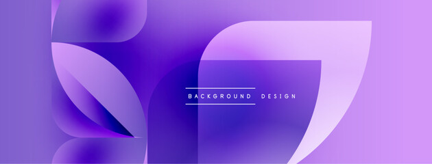 Leinwandbilder - Abstract purple gradients form flowing shapes. Modern design elements create dynamic visual texture. Background includes text background, design.
