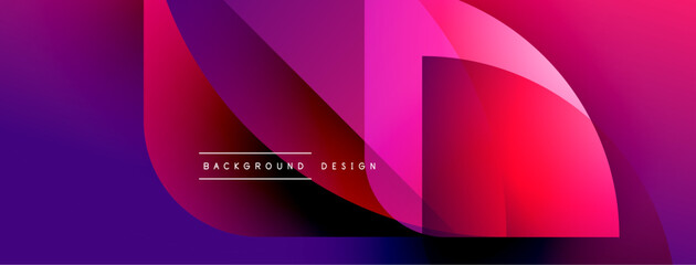 Leinwandbilder - Abstract fluid shapes, vibrant magenta, purple hues. Modern design element, dynamic composition, smooth gradients present.
