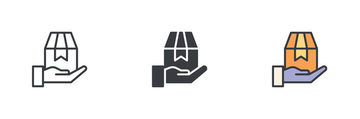Aufkleber - Logistics and supply chain management different style icon set