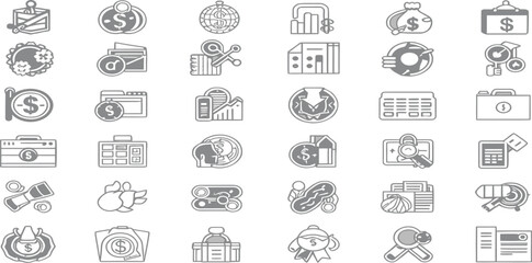 Poster - Business internet vector icon set collection
