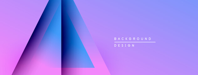 Aufkleber - Abstract geometric shapes, purple hues, gradient effect. Minimalist design, modern aesthetic, clean composition. Background elements present.