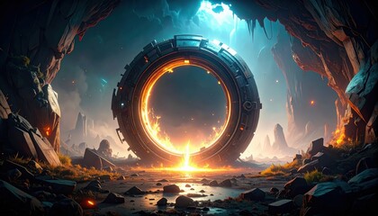 Poster - Breakthrough in Science: Teleportation Device in a Dramatic Setting