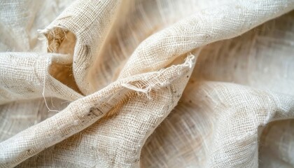 Poster - Close-Up of Eaten Fabric with Fragile Texture and Symbolic Meaning