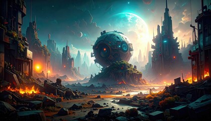 Poster - Ruined Digital World in Virtual Reality with Abstract Elements