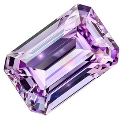 Wall Mural - PNG Radiant purple gemstone with facets