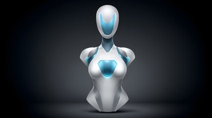 Poster - A high-tech assassin in a glowing cybernetic suit, cinematic realism
