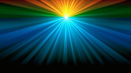Wall Mural - colorful light burst background, radiant starburst design, abstract energy explosion for futuristic 