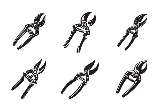 Pruners Silhouette Vector, Pruners Icon Set