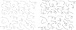 © WaQar - Arrow icon set. Hand drawn black dotted line doodle arrow, curve arrow vector collection. Sketch curved dashed arrows design isolated on transparent background. Direction shape for web and app.