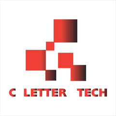 Poster - C Letter Tech logo design 