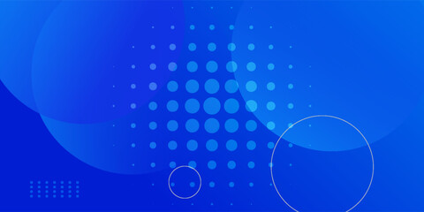 Abstract blue background with circles. Vector illustration
