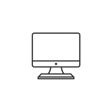 Computer monitor icon with simple design.