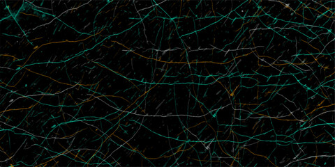 Aufkleber - Abstract textured background with splattered paint lines in earth tones on a black canvas for modern graphic design