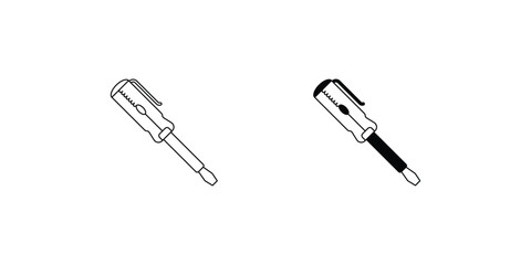 tester set icon with white background vector stock illustration
