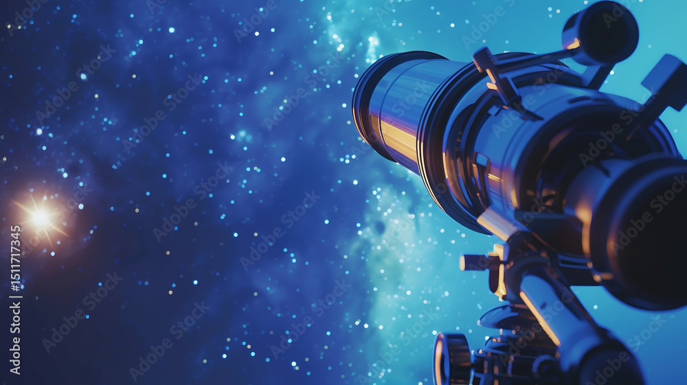 Scientific telescope view of the galaxy constellation, starry heavens