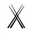 © Oleksandr - Eating Glyph. Sushi Roll and Chopsticks Glyph Icon