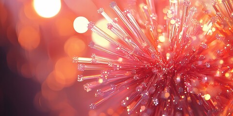 Poster - A captivating close-up of an abstract crystal sphere adorned with sparkling details