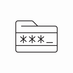 Poster - lock folder with password icon vector sign
