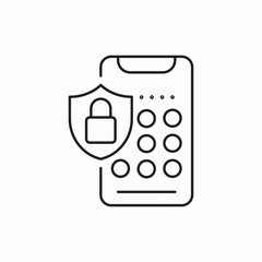 Poster - phone security code lock icon vector sign