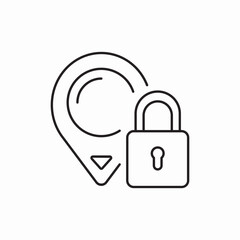 Poster - location block icon vector sign