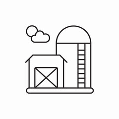 Poster - barn farm building icon vector sign