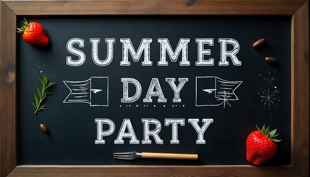 BBQ invitation design template, Canada Day Barbecue party celebration design template, BBQ chalkboard or blackboard invitation design template, created with generative ai