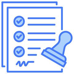 Poster - Attestation Blue Icon