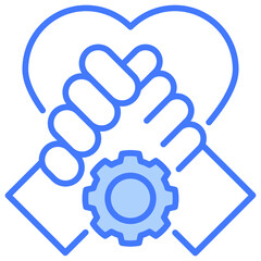 Poster - Support Blue Icon