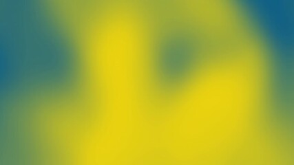 Poster - A soft, blurred abstract background with gradients of yellow and blue blending smoothly across the image, Abstract texture Gradient motion Background animation.