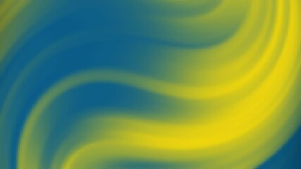 Poster - A smooth abstract wave pattern with blue and yellow gradients blending seamlessly together, Abstract texture Gradient motion Background animation.