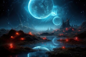 Wall Mural - space moon astronomy universe.