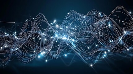 Poster - Data visualization action digital space graphic content abstract environment dynamic viewpoint technology concept
