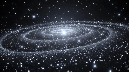 Poster - Exploring the cosmic dance of galaxies outer space visual art starry background wide perspective astronomy concept
