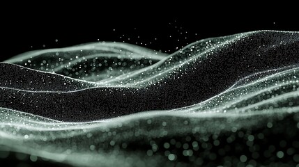 Leinwandbilder - Dynamic water waves simulation virtual environment digital art abstract viewpoint fluid movement concept
