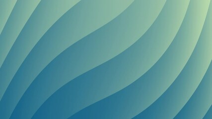 Poster - Curved teal and blue stripes form a smooth abstract wave pattern with a modern gradient effect, Abstract texture Gradient motion Background animation.
