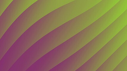 Poster - Curved abstract stripes in green and purple gradients create a modern, dynamic visual effect, Abstract texture Gradient motion Background animation.