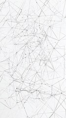 Poster - Networked Complexity: An Abstract Depiction of Interconnectedness on a White canvas