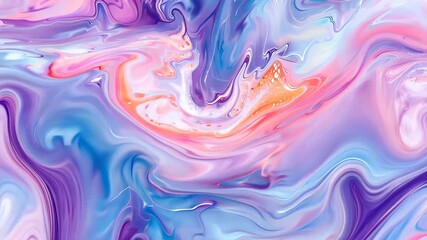 Poster - Vibrant colors blend beautifully, forming captivating abstract patterns that draw the viewer into a dreamlike atmosphere