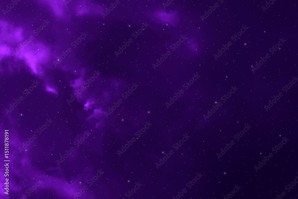 Violet or purple galaxy space background. Starry night sky background ...