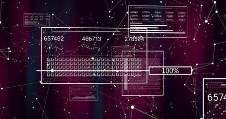 Poster - Star-like network drifting into view starting progress bar advancing while panels updating
