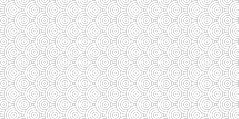 Poster - minimal overlapping creative diamond circle abstract white and gray pattern background with waves te