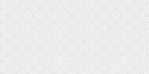 Poster - minimal overlapping creative diamond circle abstract white and gray pattern background with waves te