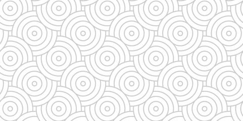 Poster - seamless white and gray overlapping fabric vector pattern with spirals texture design.