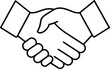 © Abdul - Minimalist Line Art of Handshake – Symbol of Agreement and Cooperation