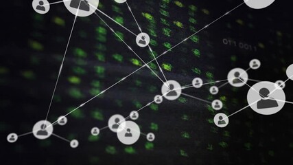 Poster - On node appearing over circuit map starting nodes spawning and linking showing expanding network