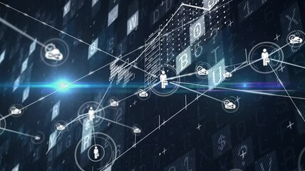 Poster - Opening lines adding person and infinity nodes camera panning out illustrating network